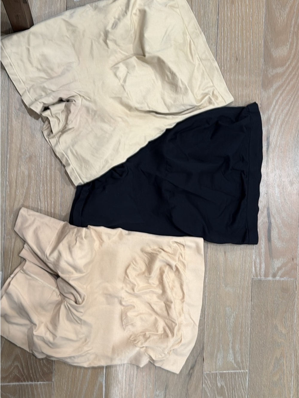 Seamless Maternity Shapewear Shorts - Black and Nude